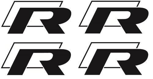 4x R Logo VW R-Line, color y tamaño a elegir.