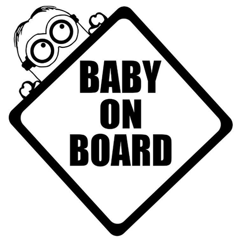 Baby on board Minion, pegatina, tamaño y color a elegir.
