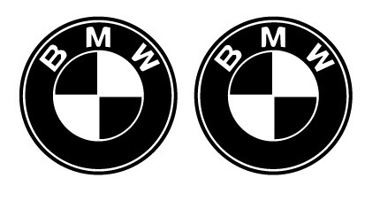 2x BMW Logo, color y tamaño a elegir.