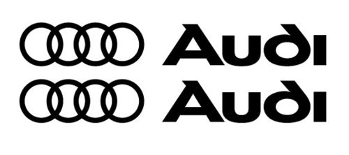 2x Audi, logo. color y tamaño a elegir.