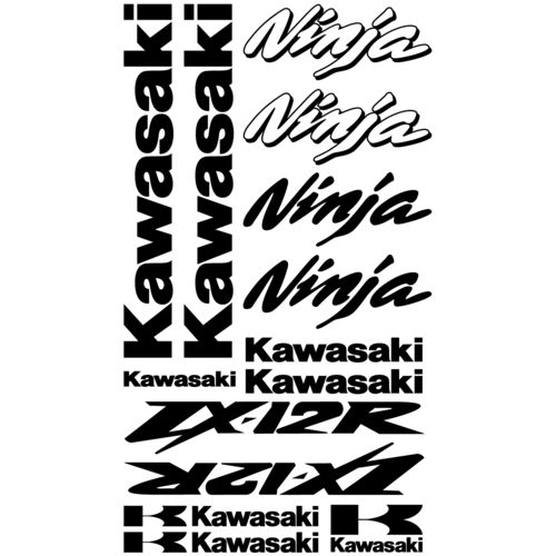 Kit pegatinas para honda KAWASAKI NINJA ZX-12R, color a elegir.