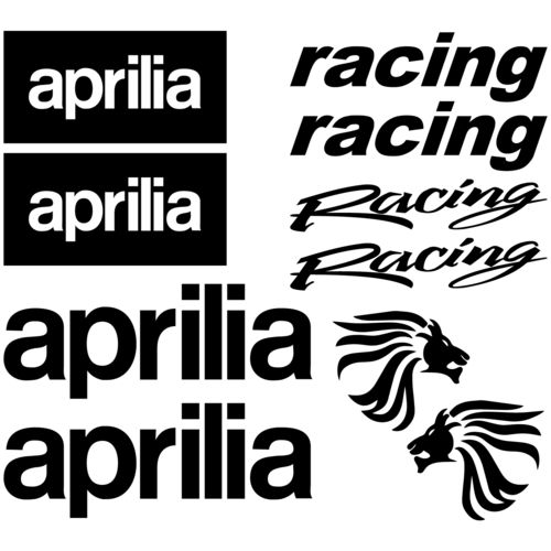 Kit de pegatinas Aprilia Racing, varios tamaños, color a elegir