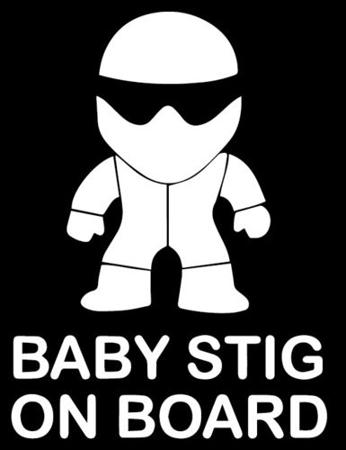 Baby STIG on board, pegatina, tamaño y color a elegir.