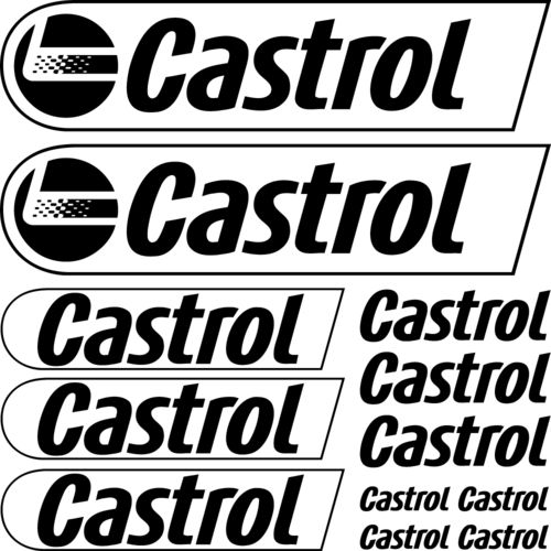 Kit de pegatinas Castrol, varios tamaños, color a elegir
