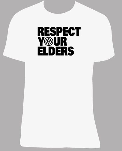 Camiseta Volkswagen Respect your elders, tallas y colores a elegir.