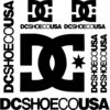 Kit de pegatinas DC Shoe, varios tamaños, color a elegir
