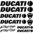Kit de pegatinas Ducati Racing, color a elegir