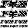 Kit de pegatinas FOX, varios tamaños, color a elegir