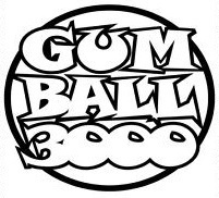 Gum Ball 3000, pegatina, color y tamaño a elegir