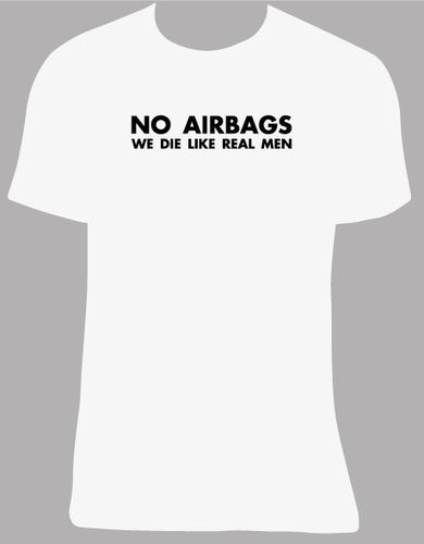 Camiseta No Airbags, tallas y colores a elegir.