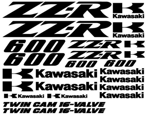 Kit de pegatinas Kawasaki ZZ-R 600, color a elegir