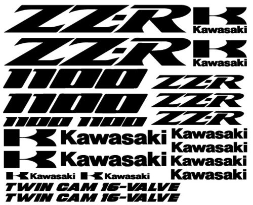 Kit de pegatinas Kawasaki ZZ-R 1100, color a elegir
