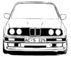 BMW E30, pegatina. tamaño y color a elegir.