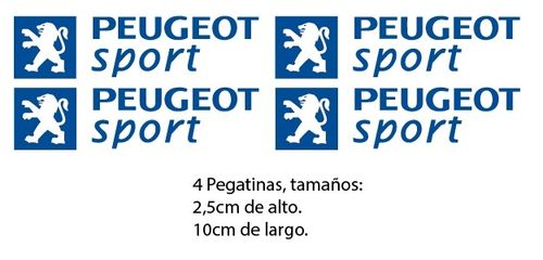 4x Pegatinas para llantas Peugeot sport