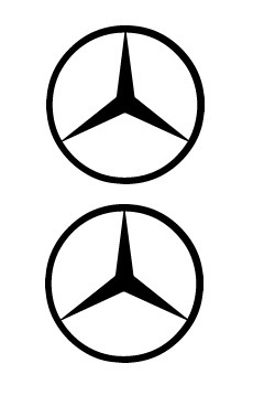 2x Mercedes-benz logo. tamaño y color a elegir.