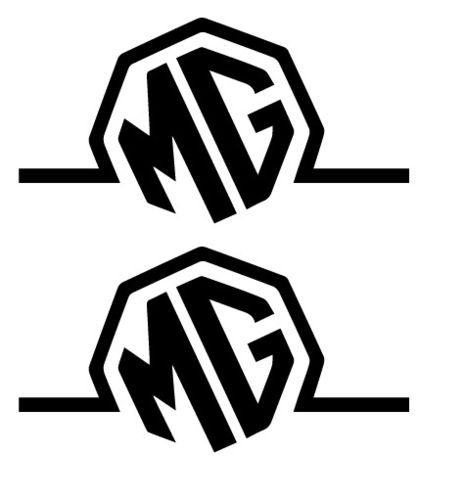 2x MG logo. tamaño y color a elegir.