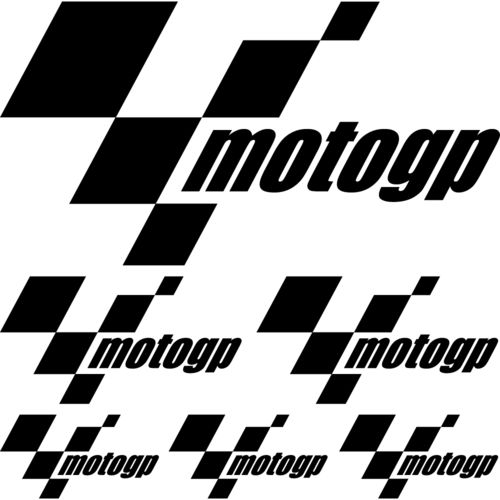 Kit de pegatinas MotoGP, varios tamaños, color a elegir