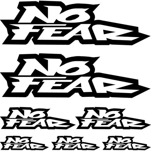Kit de pegatinas No Fear, varios tamaños, color a elegir