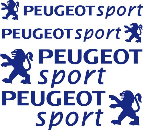 Kit de pegatinas Peugeot Sport, varios tamaños, color a elegir