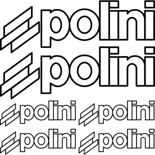 Kit de pegatinas Polini, varios tamaños, color a elegir