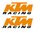 2x KTM Racing, tamaño a elegir, color estándar.