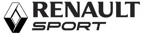 Renault sport + logo, pegatina. tamaño y color a elegir.