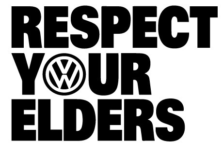 Respect your elders VW Volkswagen, pegatina, color y tamaño a elegir