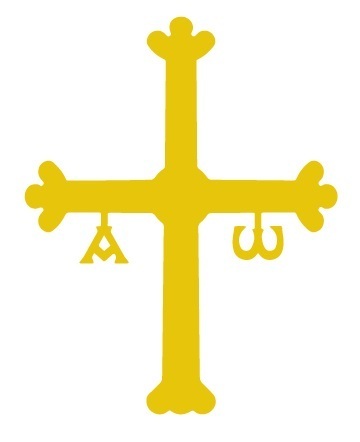 Asturias, escudo. pegatina, tamaño y color a elegir.