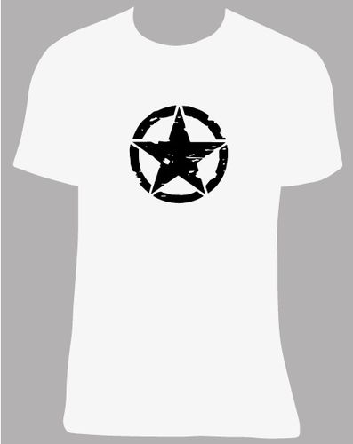 Camiseta Estrella US Army, tallas y colores a elegir.