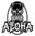 Aloha tiki hawaii, pegatina, color y tamaño a elegir