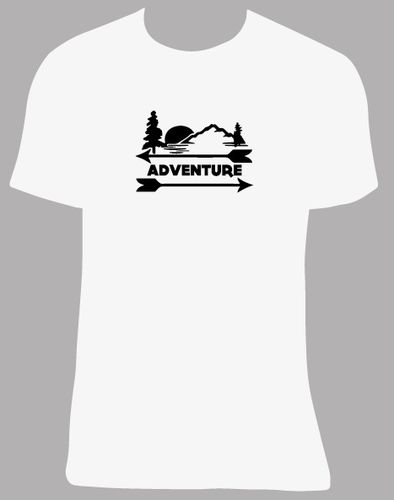 Camiseta Adventure camping, tallas y colores a elegir.