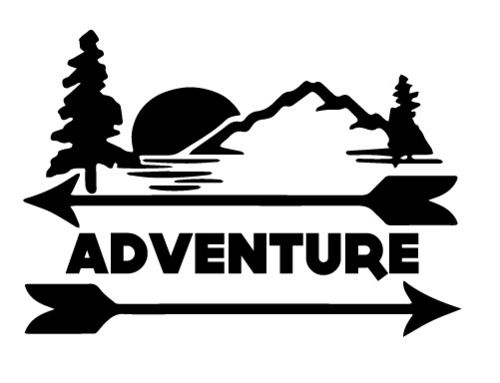 Adventure aventura, camping, pegatina, color y tamaño a elegir