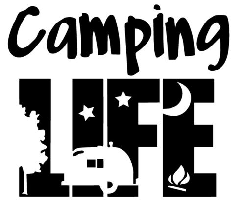 Camping Life, pegatina, color y tamaño a elegir