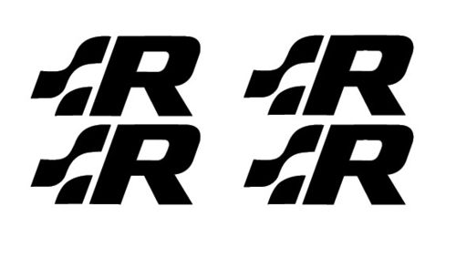 4x R Logo VW R-Line R32 R36, color y tamaño a elegir.