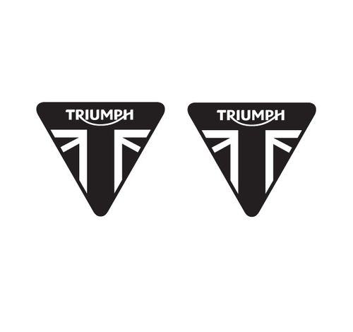 2x Logo Triumph Bandera UK, pegatina, tamaño y color a elegir.